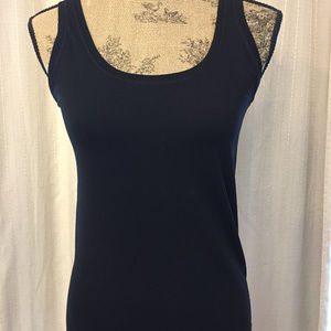 White House Black Market sleeveless black shell